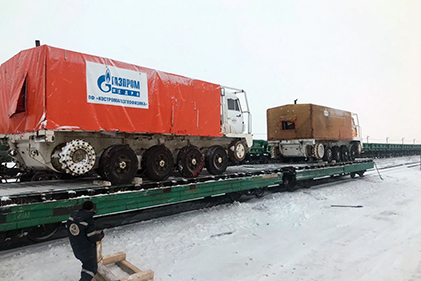 Отправка грузов на предприятия ГАЗПРОМа со ст. Обская СЕВ ЖД (линия Обская-Карская).