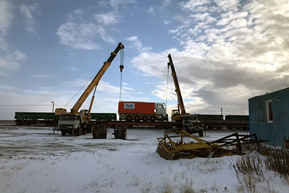 Отправка грузов на предприятия ГАЗПРОМа со ст. Обская СЕВ ЖД (линия Обская-Карская).